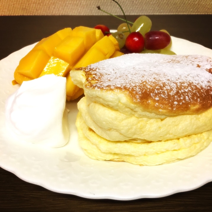 ベーキングパウダーなしスフレパンケーキ レシピ 作り方 By はぴクロ 楽天レシピ ベーキングパウダーなしスフレパンケーキ レシピ 作り方 By はぴクロ 楽天レシピ
